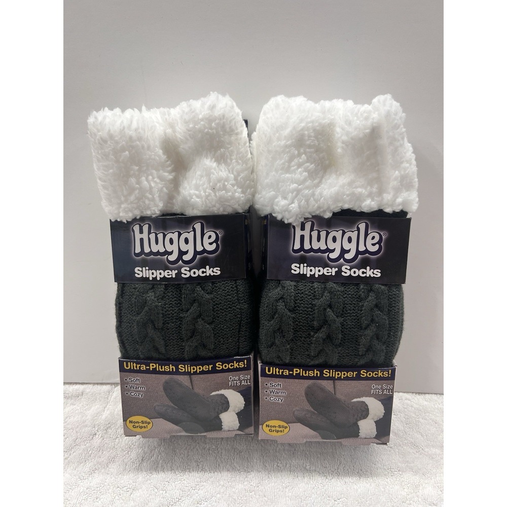 Huggle® Slipper Socks  "Premium Fleece & Non-Slip Grips & As See On TV"     NEW!